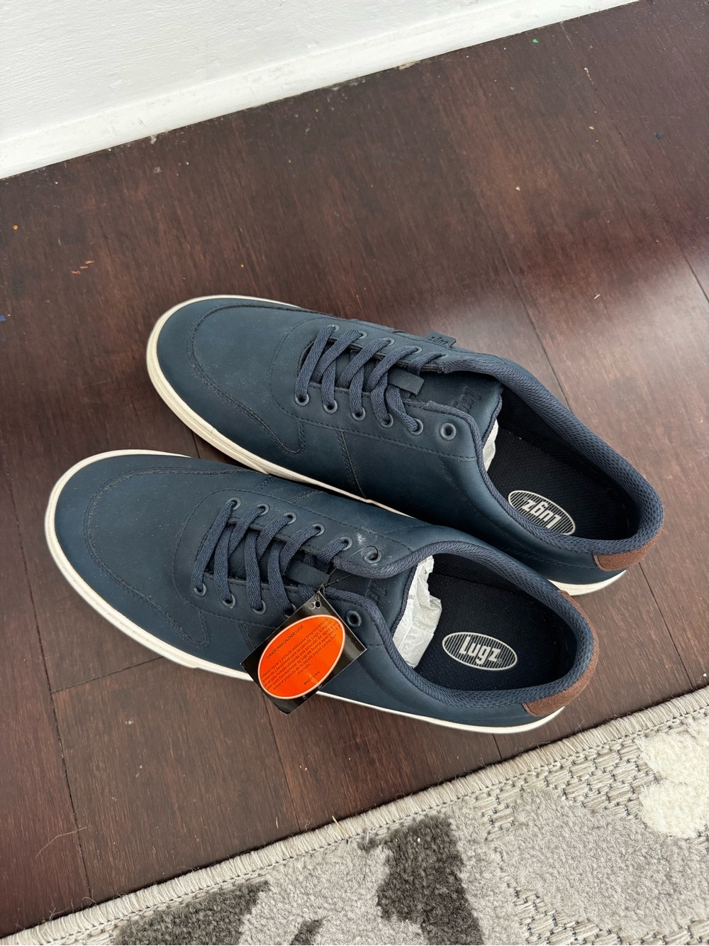 Lugz Men's Navy Blue Low-Top Lace-Up Sneakers